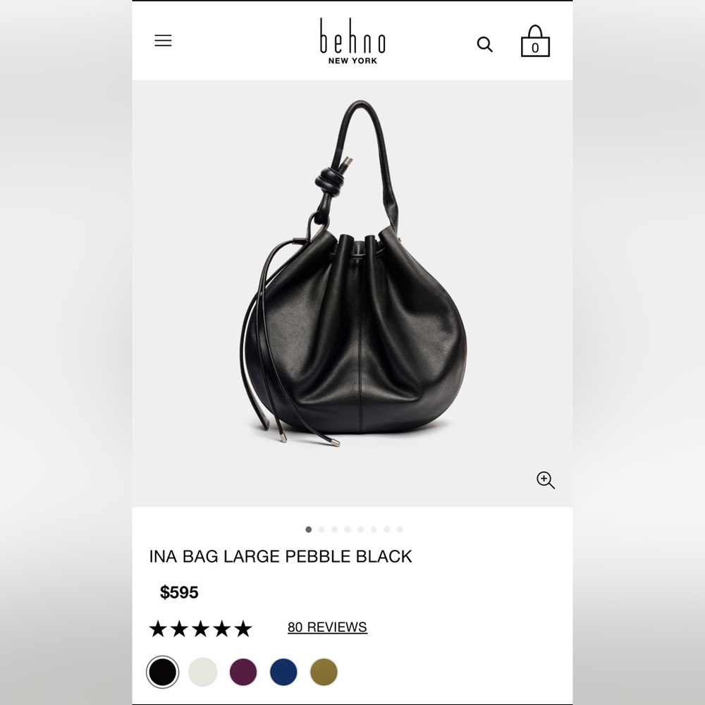 Elegant Black Leather Women's Bag